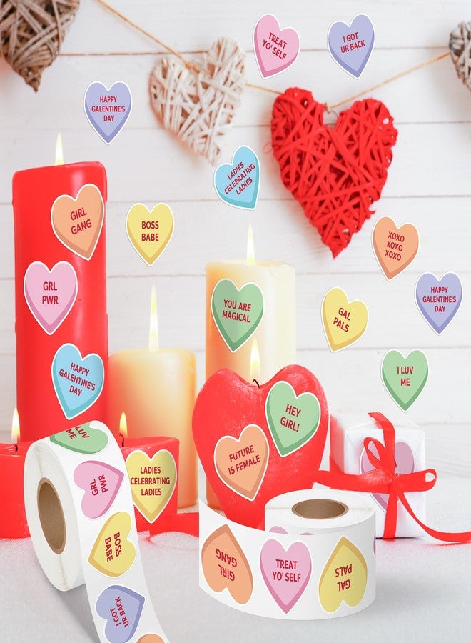 A1diee Valentine's Day Conversation Heart Stickers - 2000Pcs Galentine's Day Colorful Candy Love Decals for Girls, Valentines Decorative Stickers for Wedding Anniversary Party Laptops Guitar Luggage - Image 4